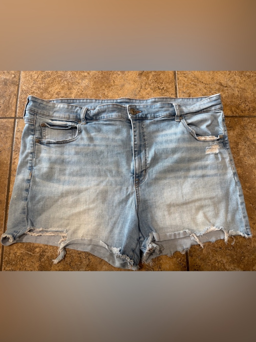 American Eagle Light Blue Stretch Denim Shorts